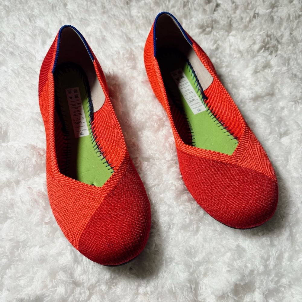 Rothy's The Flat Cherry Pop Flat Loafers Size 10